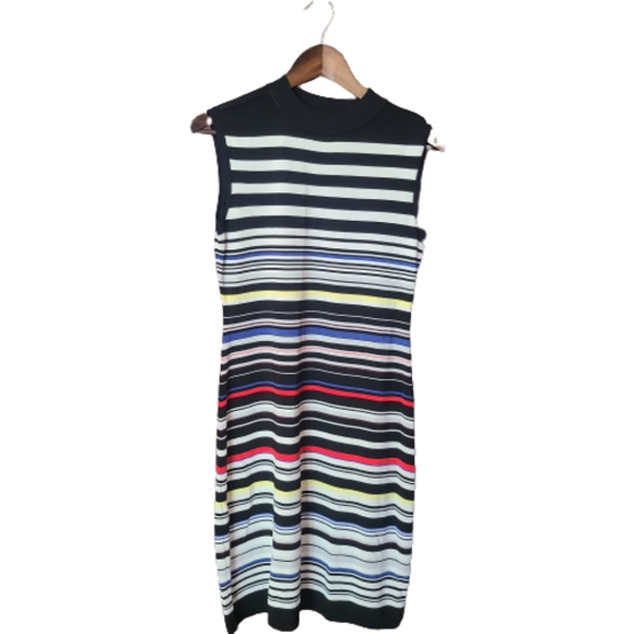 NWOT Halogen Sleeveless Striped Knit Dress - Picture 1 of 2